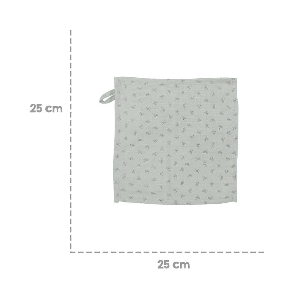 roba Organic Waschlappen 5er Set frosty green