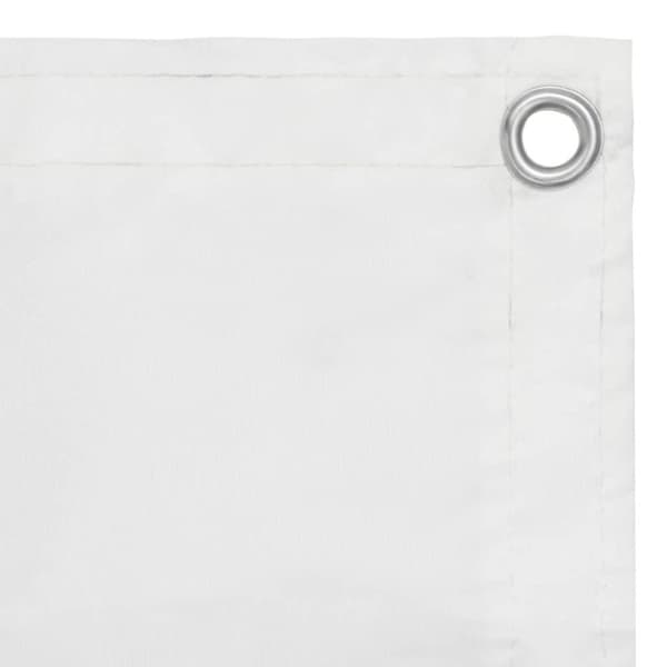 vidaXL Balkongskjerm hvit 75x400 cm oxfordstoff