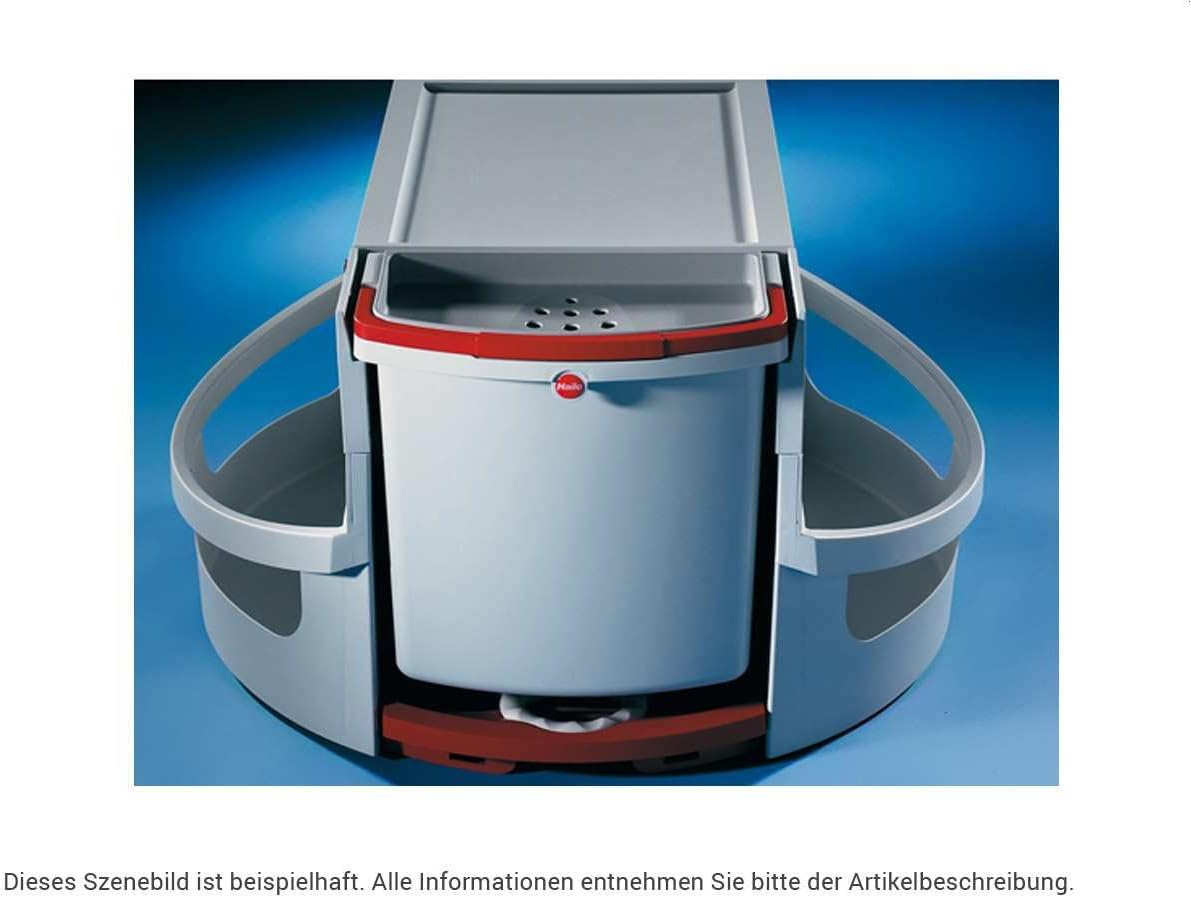 Hailo 3646231 Abfallsammler Rondo 90.3/40 P für Diagonal-Eckspülenschränke ab 900 mm Breite