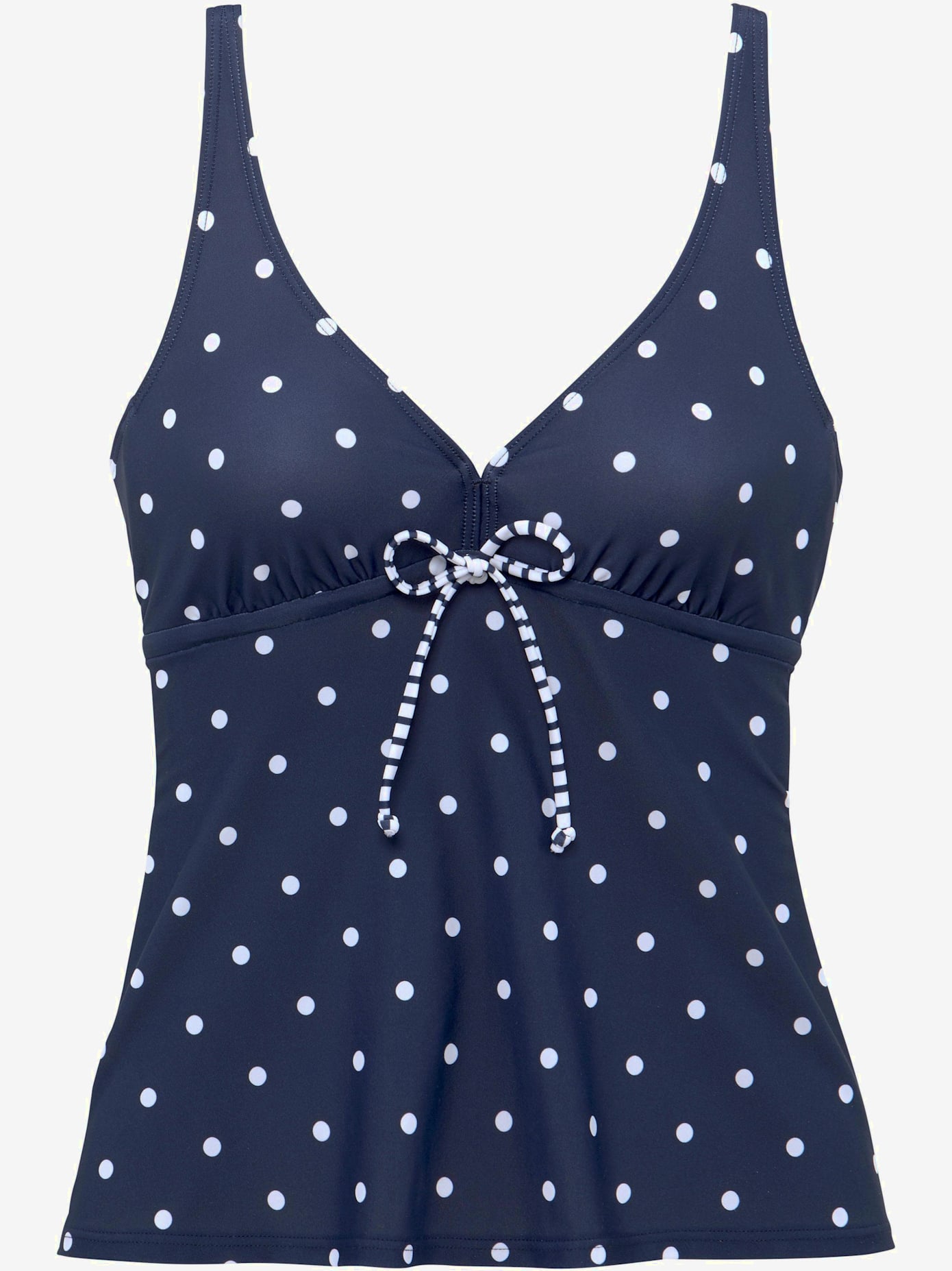 Haut de maillot de bain à armatures motif à pois tendance