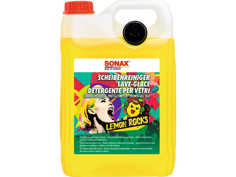 Sonax ScheibenReiniger gebrauchsfertig Lemon Rocks 5 l Frische für die Scheibenwaschanlage.