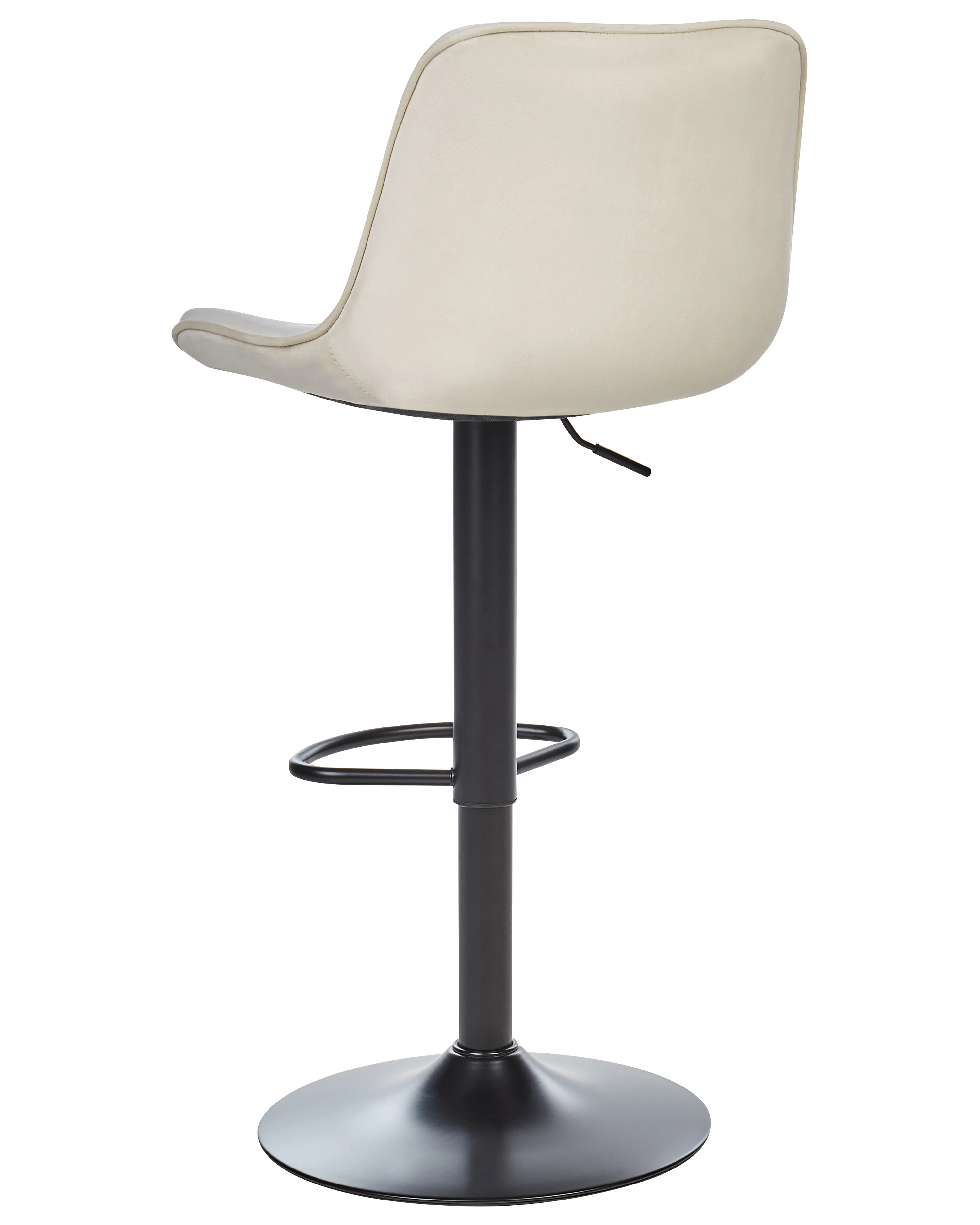 Set van 2 barstoelen DUBROVNIK Fluweel draaibaar Lichtbeige