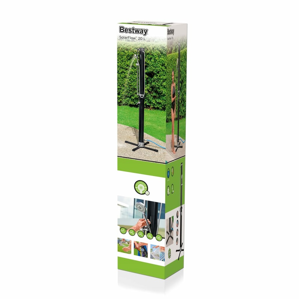 Douche d'extérieur solar flow noir 20 l