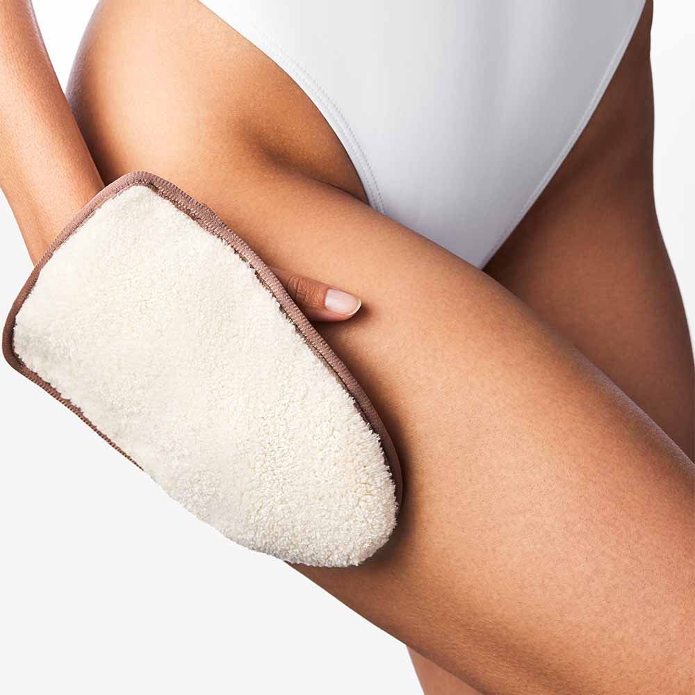 waschies Massagehandschuh - Hautschonende Massage mit Ramie-Peelingseite