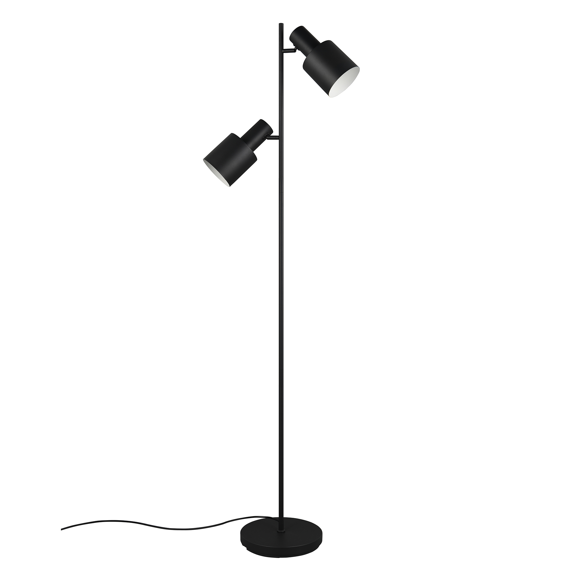 Stehleuchte - schwarz matt - 2-flammig - 159,5 cm hoch