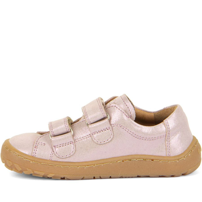 Froddo Froddo Barefoot Cuir Velcros Rose Brillant