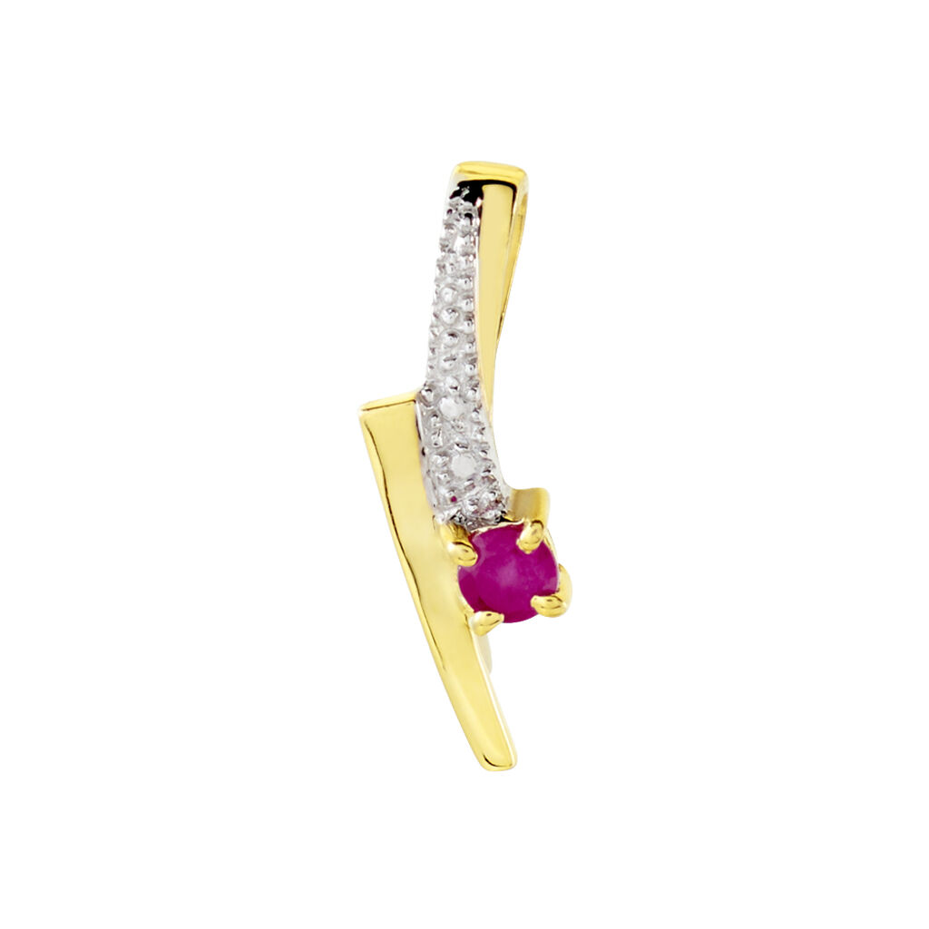 Pendentif Mahya Or Jaune Rubis