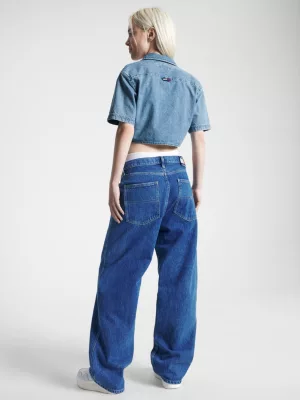 Calça jeans Daisy de cintura baixa e modelagem folgada