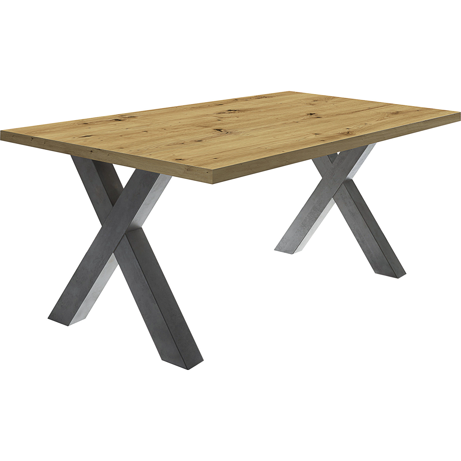 Tisch Magna Dekor X-Fuss 120 x 75 x 70 cm, Asteiche