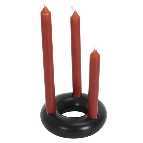 The home deco factory - SUPPORT 3 BOUGIES - Noir