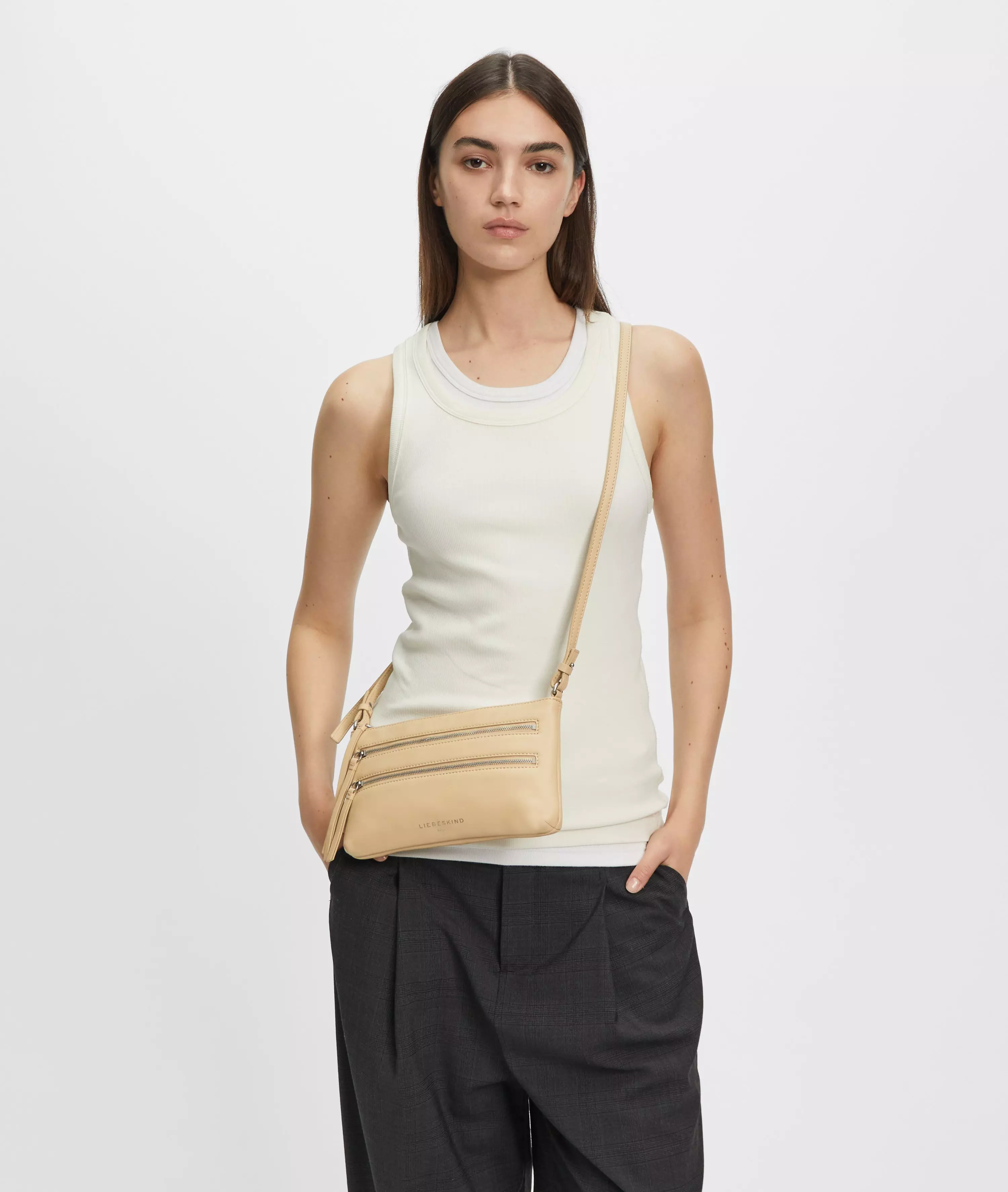 Crossbody Handy shoulder bag made from soft sheepskin