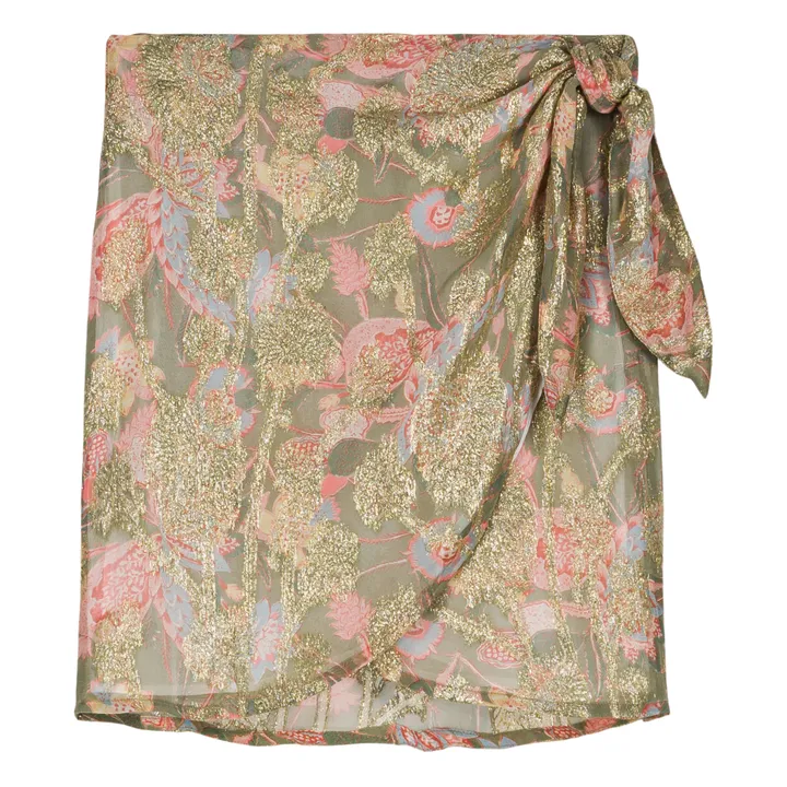 Louise Misha Jupe Métallisée Charlie - Collection Femme | Vert kaki