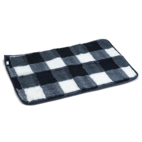 Cama azul e branca para cachorro