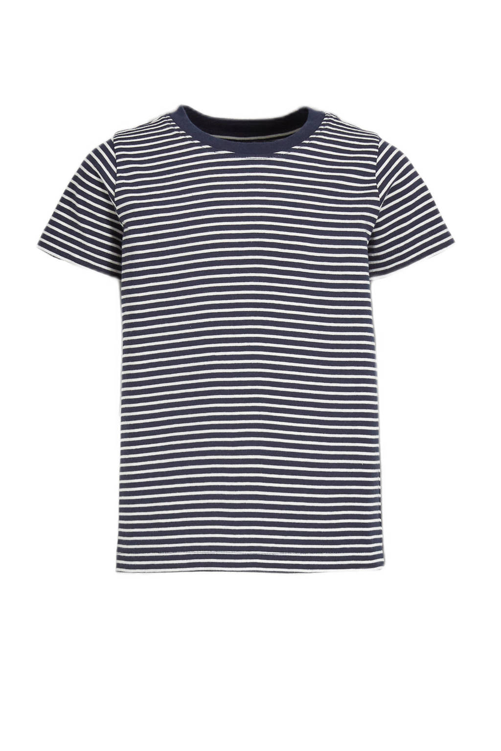 anytime gestreepte T-shirt blauw/wit