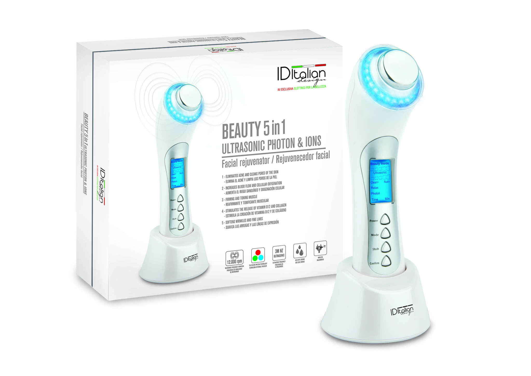 Italian Design Ultrasonic Photon & Ions