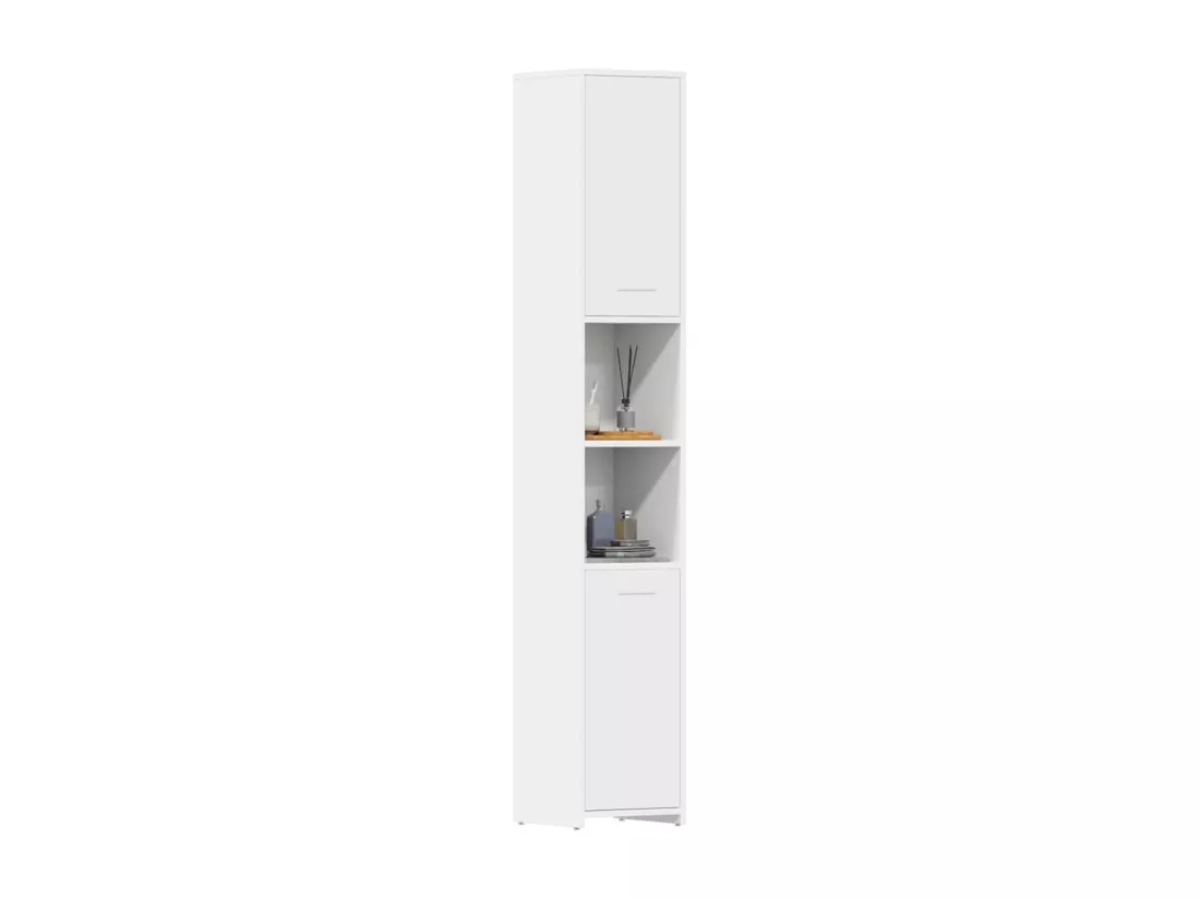 Armoire de salle de bain Blanc 30x30x183,5 cm Bois d'ingénierie