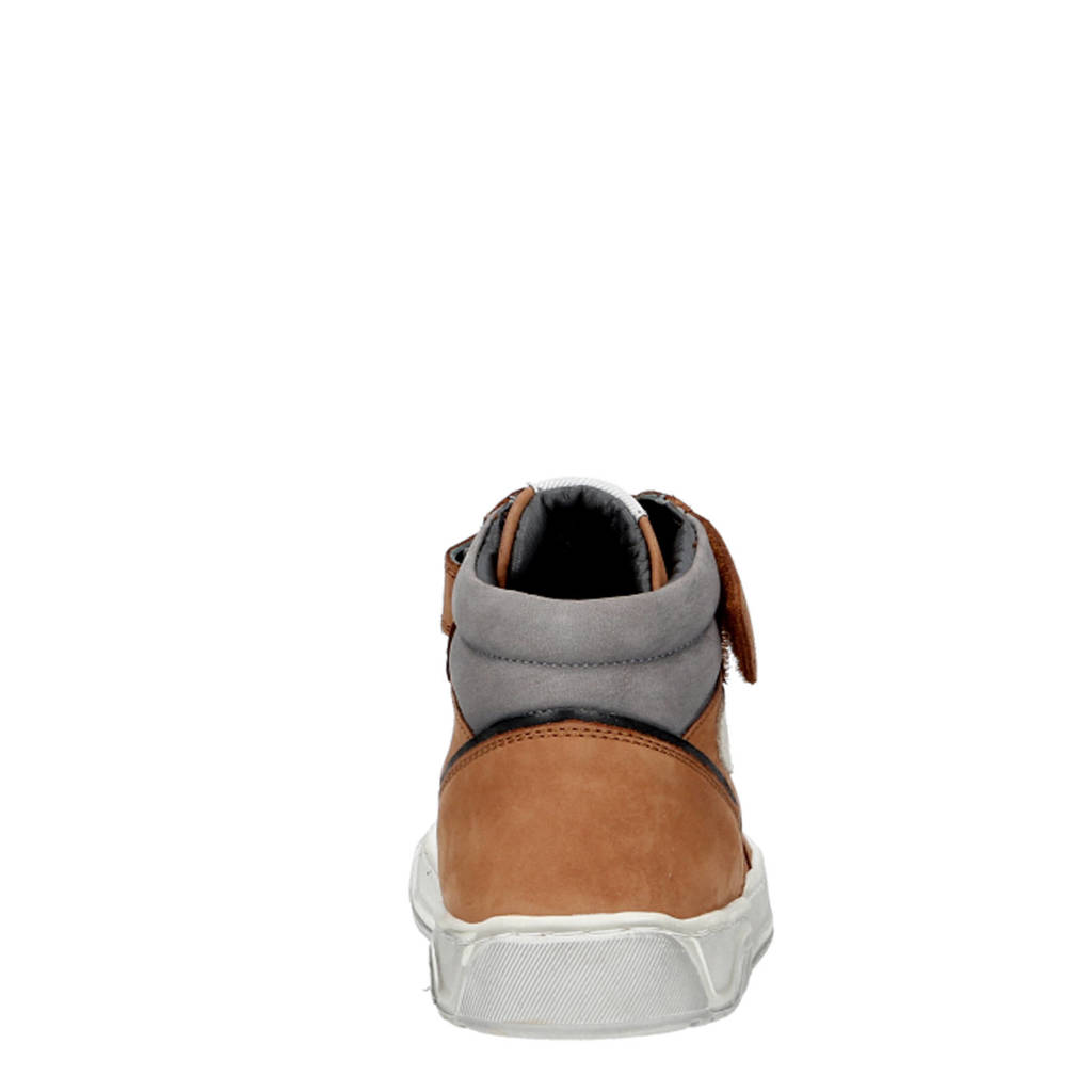 Develab leren sneakers cognac