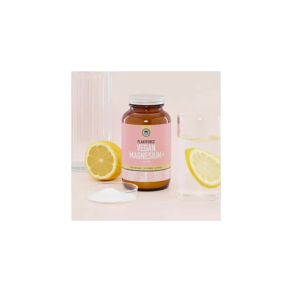 Plantforce vegansk Magnesium Plus Lemon - 160 gr.