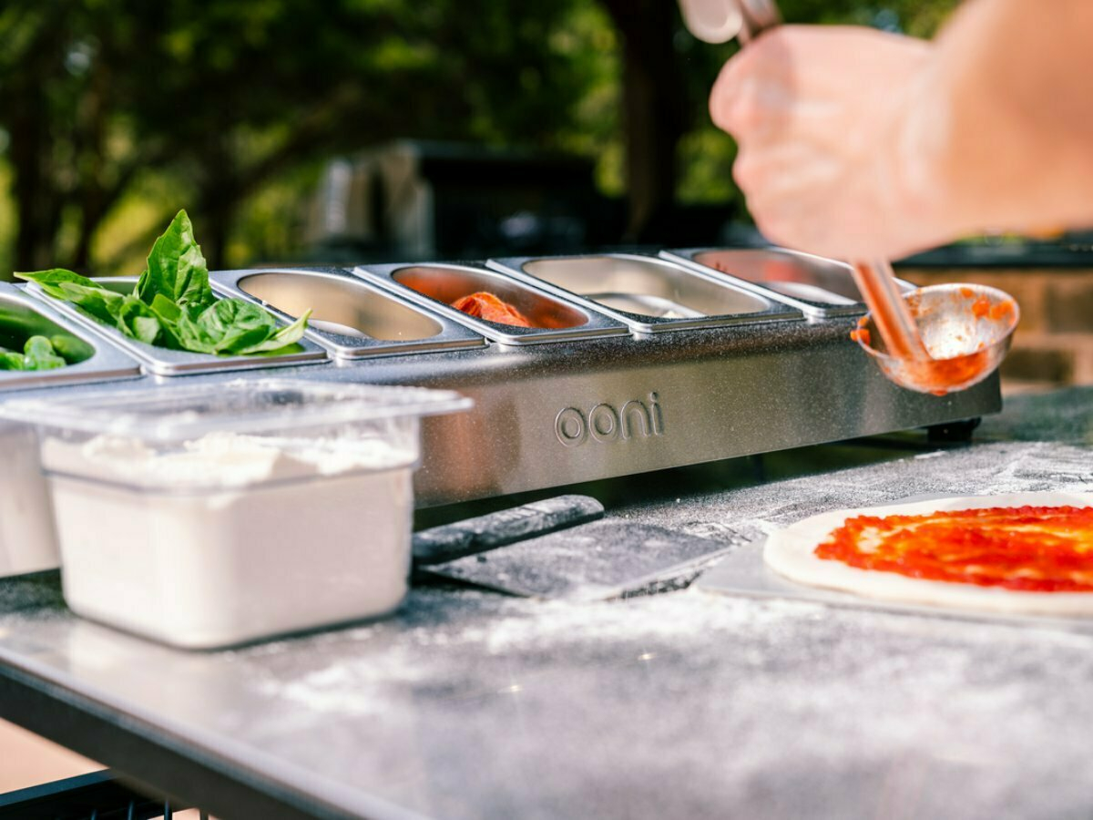 Ooni pizza topping station