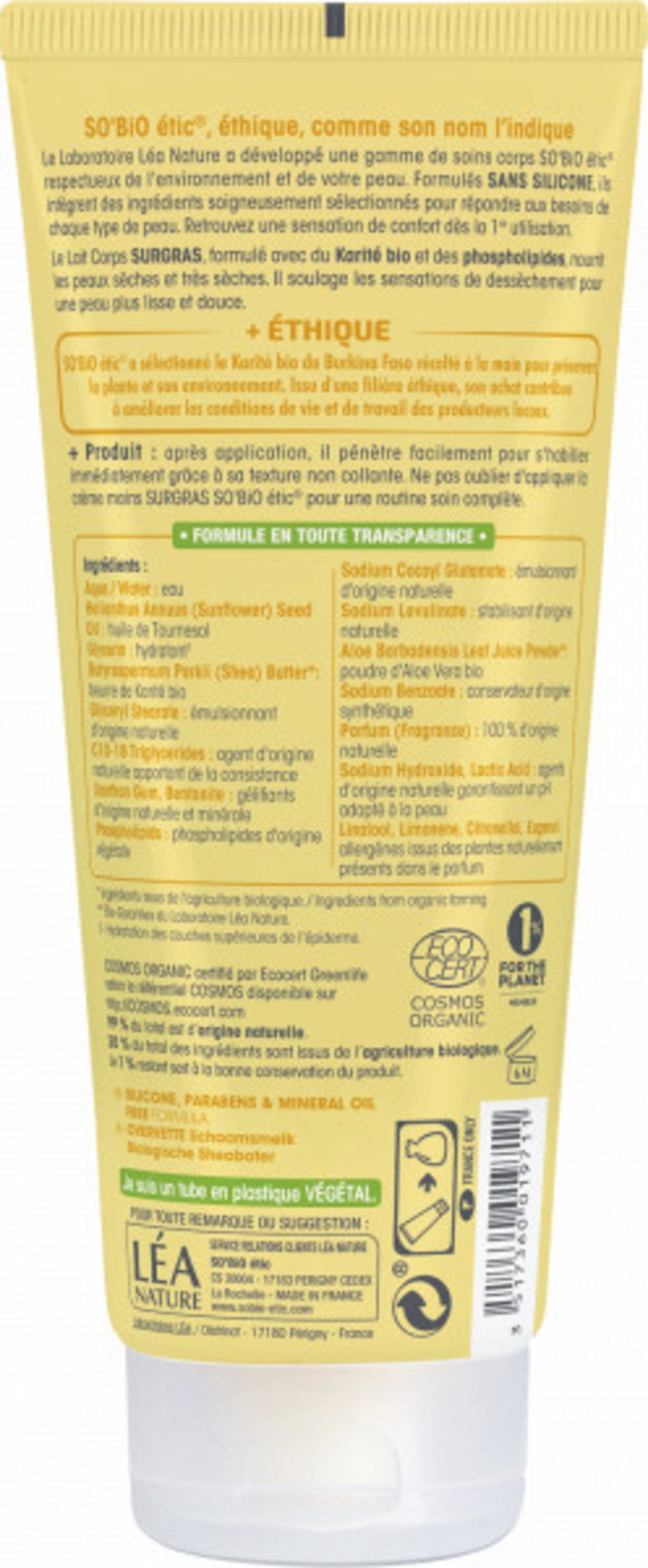 LÉA NATURE SO BiO étic  Rückfettende Körpermilch Bio-Sheabutter, 200 ml