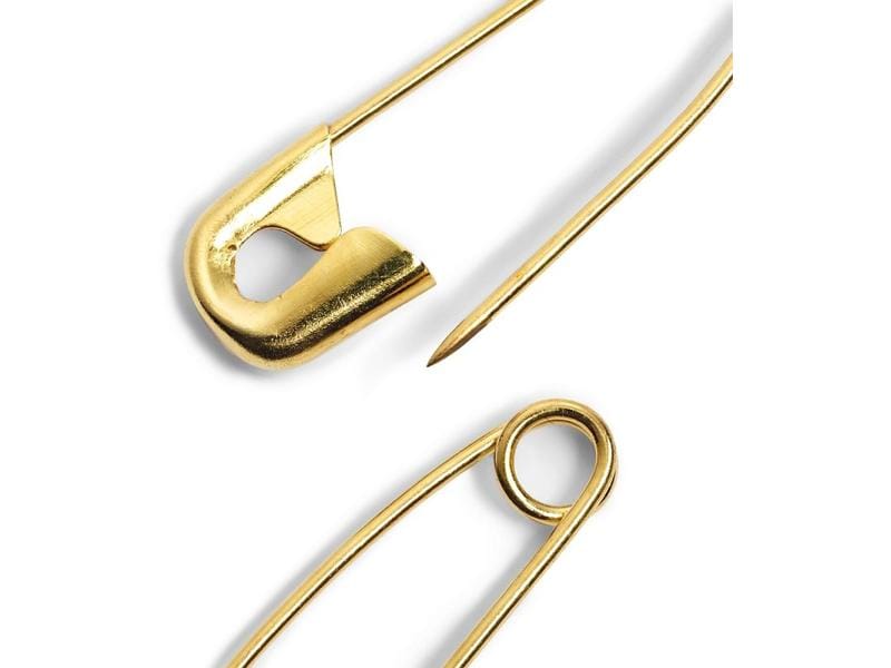 Prym Sicherheitsnadel Gold, Nr. 2, 38 mm Nadeln aus Messing für Quilt- und Patchwork‑Arbeiten