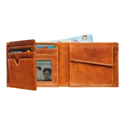 Maverick New Men - Portefeuille RFID avec 2 pochettes pour les billets - cuir