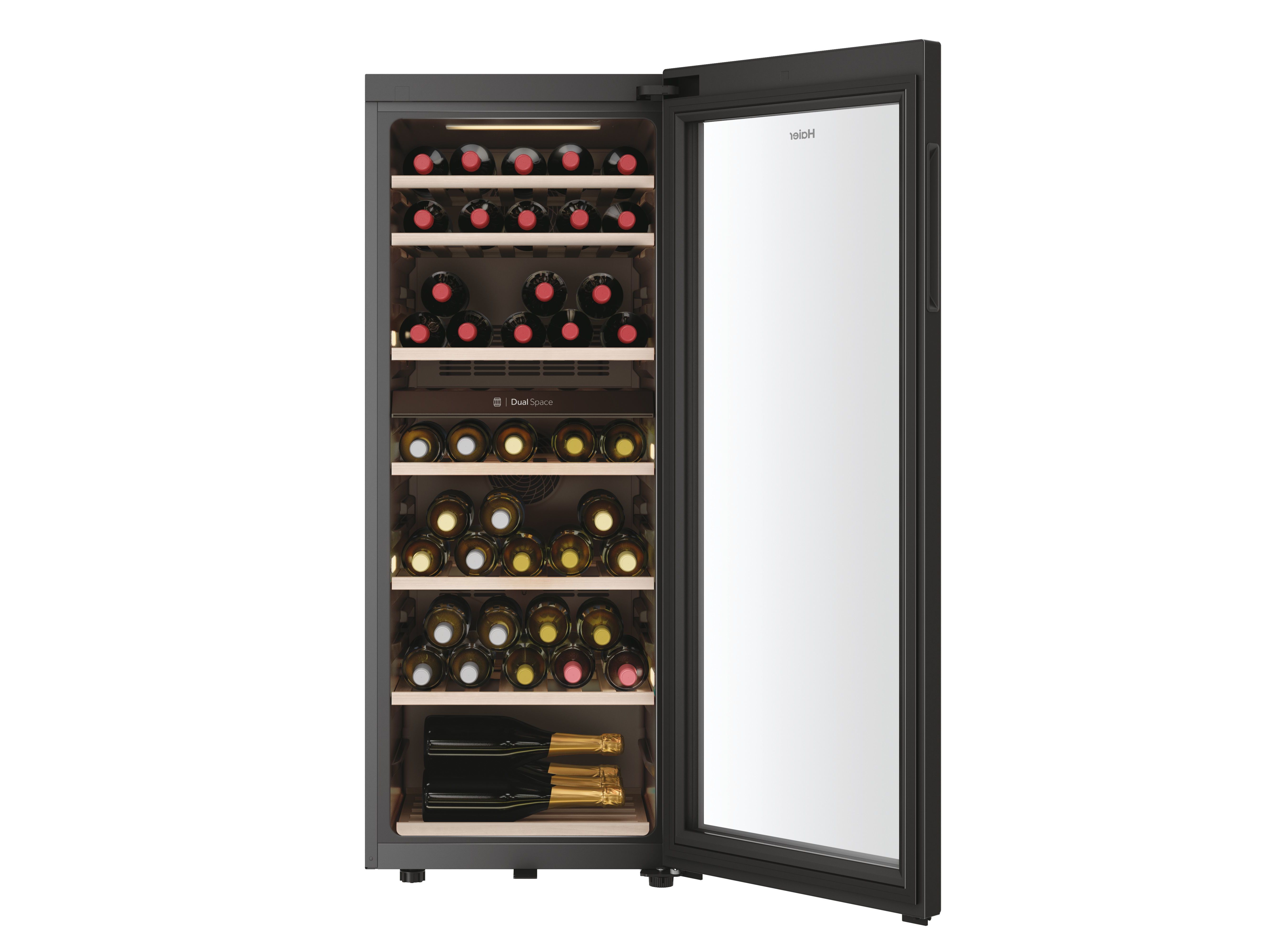 CAVE VINHOS HAIER HWS77GDAU1 77 GARRAFAS CINZA