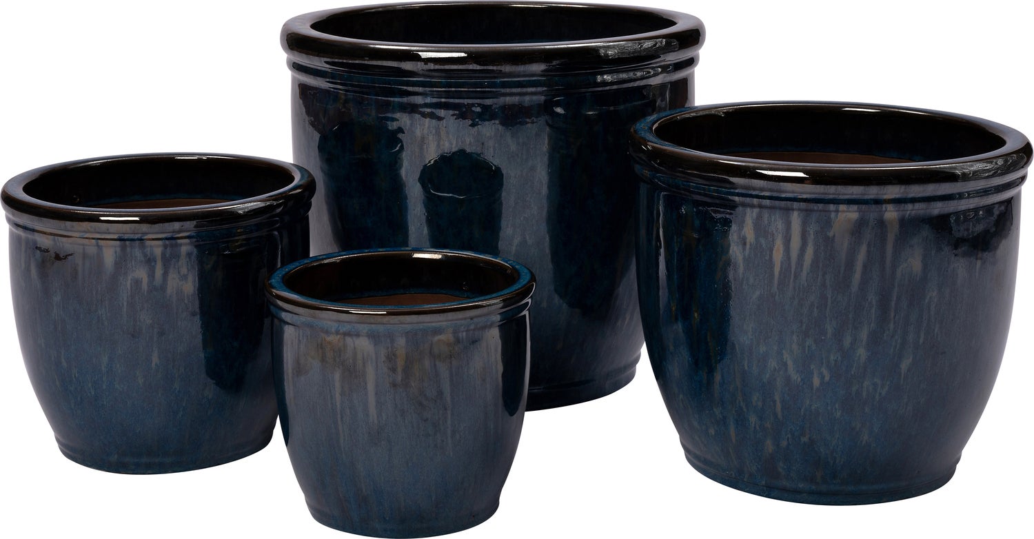 Intratuin bloempot Cleo blauw D 31 H 25 cm