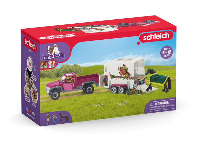 Horse Club Speelset Pick-up met paardenaanhangwagen