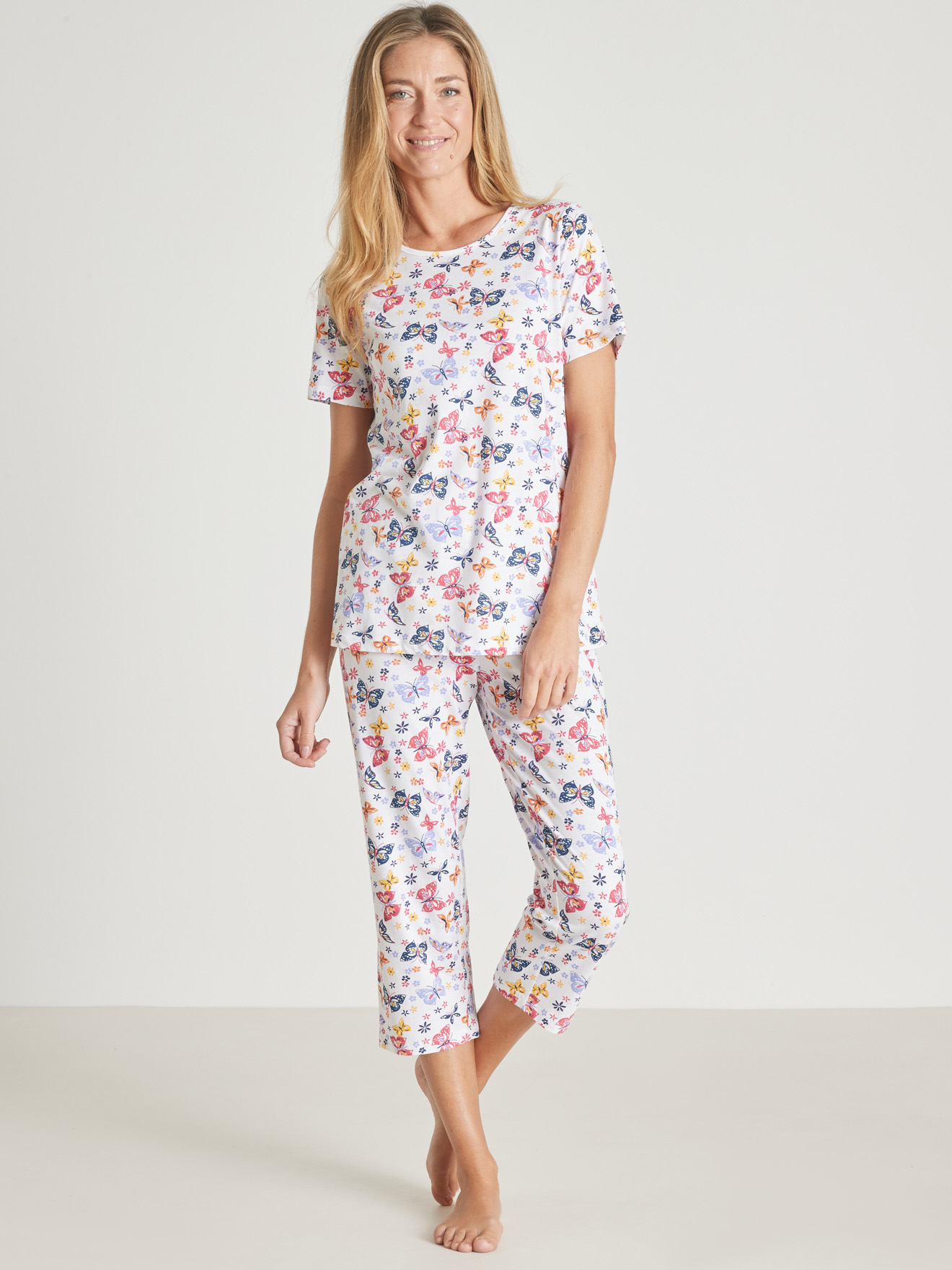 Pantacourt de pyjama en maille pur coton