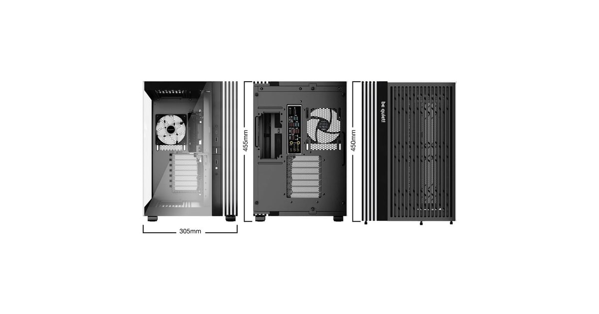 be quiet!Light Base 600 LX midi tower behuizing  (Zwart | 2x USB-A | 1x USB-C | RGB | Window)
