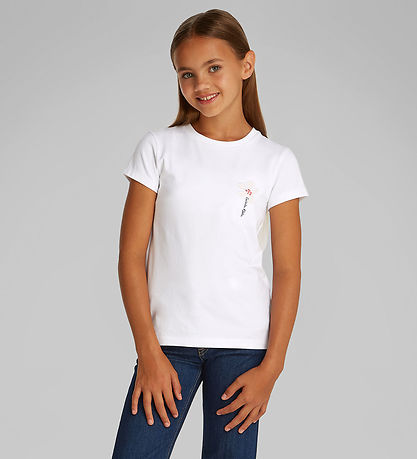 Calvin Klein T-Shirt - Small Flower - Bright White