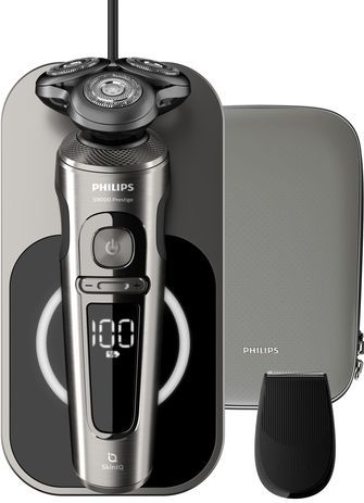 Philips SHAVER Series 9000 SP9860/13 scheerapparaat Roterend scheerapparaat Trimmer Zwart, Metallic