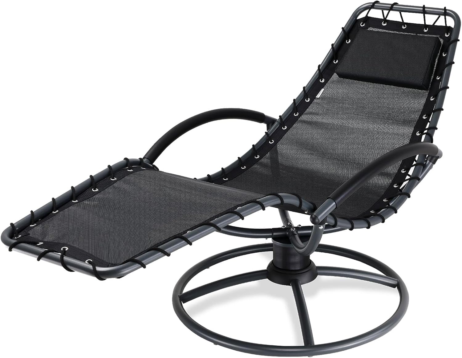Casaria® Sonnenliege Liegestuhl Wetterfest Sauna Relaxliege mit Armlehne Kissen Ergonomisch 120kg Belastbar Wohnzimmer Liege Garten Balkon Sessel Grau