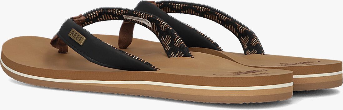 REEF zwarte reef teenslippers cushion sands