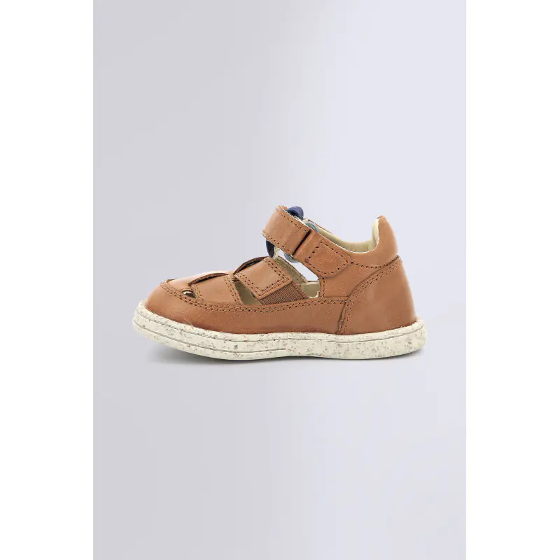 TRACTUS CAMEL BLEU SANDALES Cuir Mixte