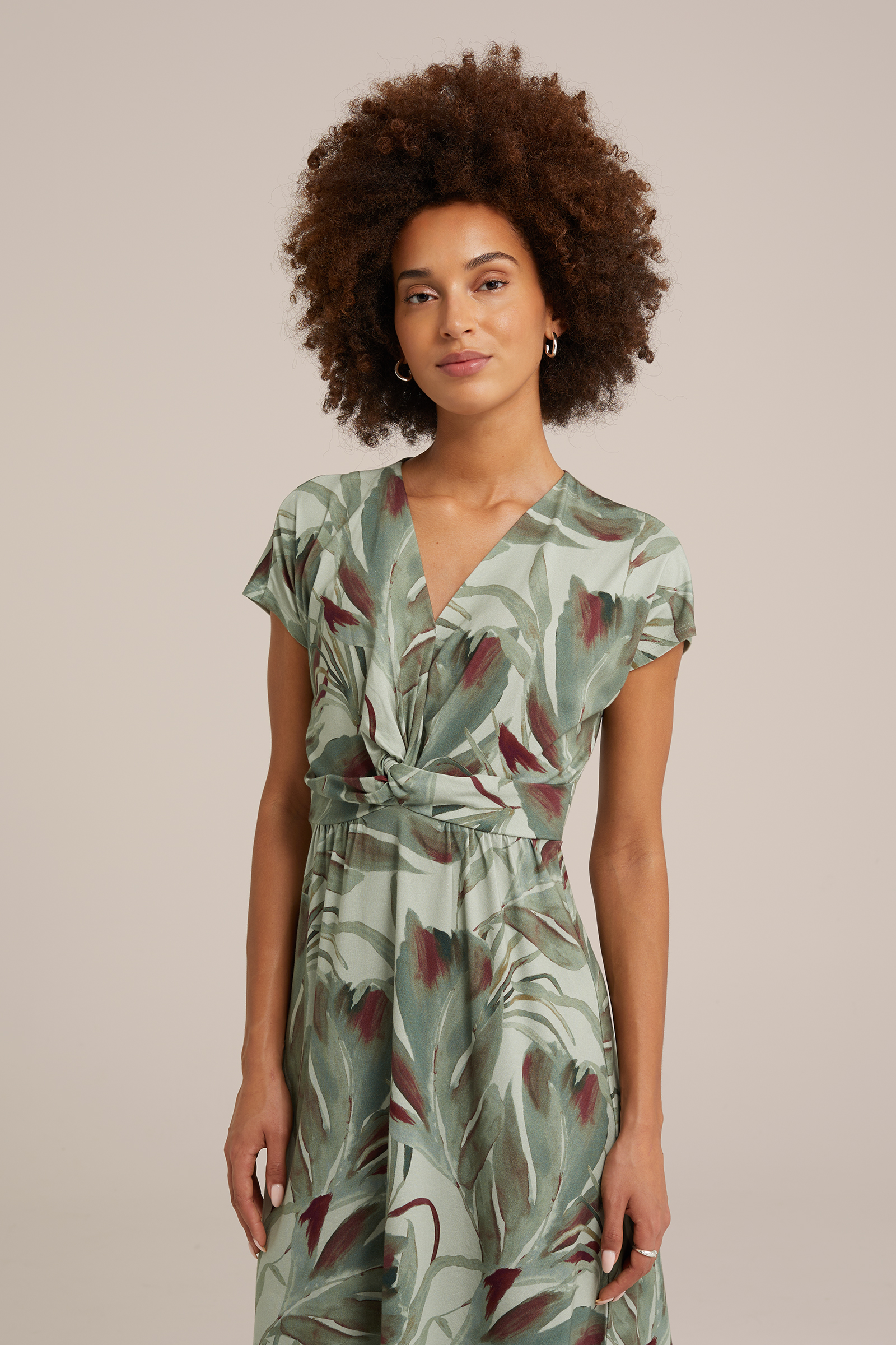 jurk met dessin WE Fashion Groen