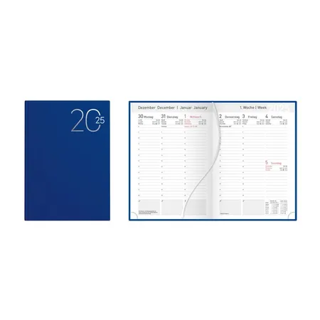 Idena Wochenkalender 2025 - DIN A5, FSC® Mix, blau