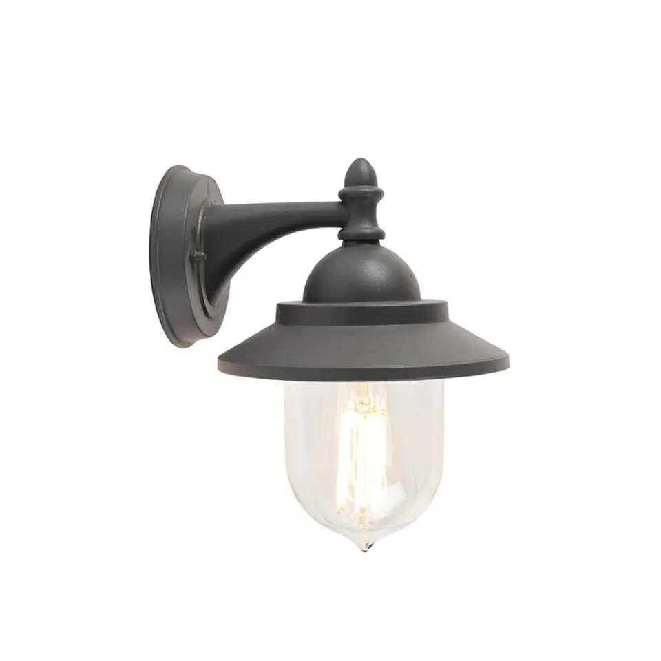 Qazqa wandlampen buiten oxford grijs e27