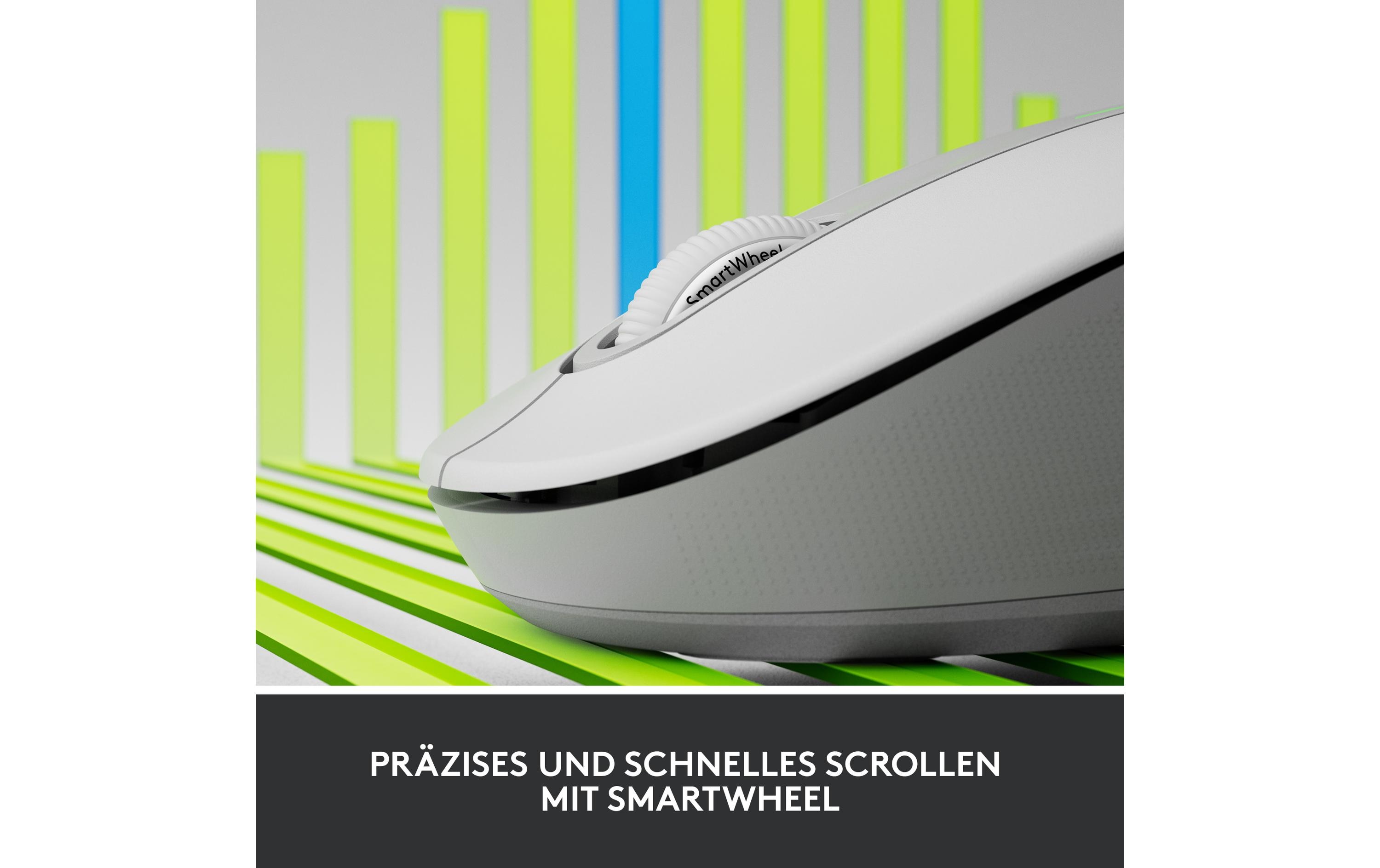 Maus Signature M650 L for Business WeissLogitech Wireless Mouse Signature M650 4000dpi Optisch weiss