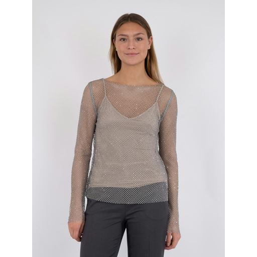 Neo Noir Aimee Stone Bluse, Silver, 36
