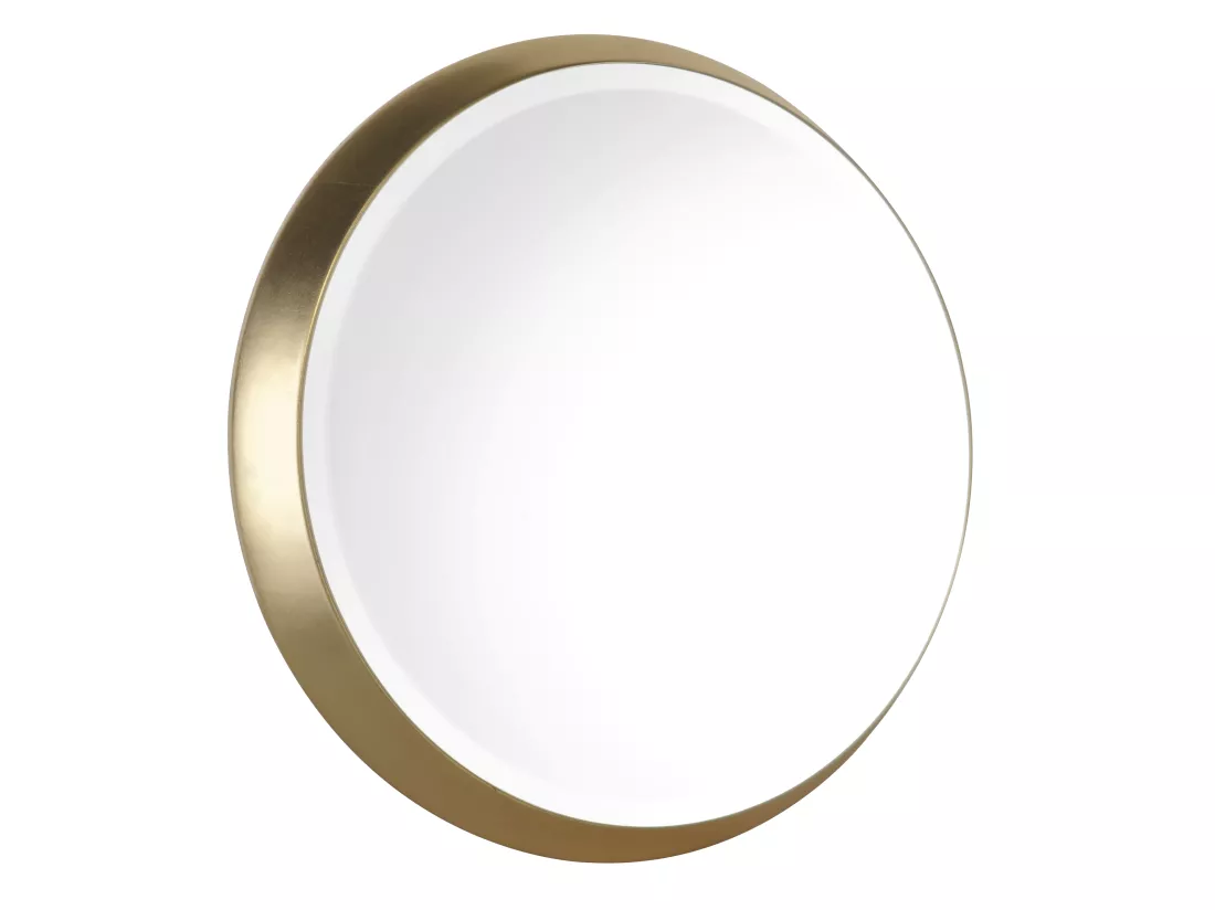Miroir biseauté rond à bords larges 34x34x4cm