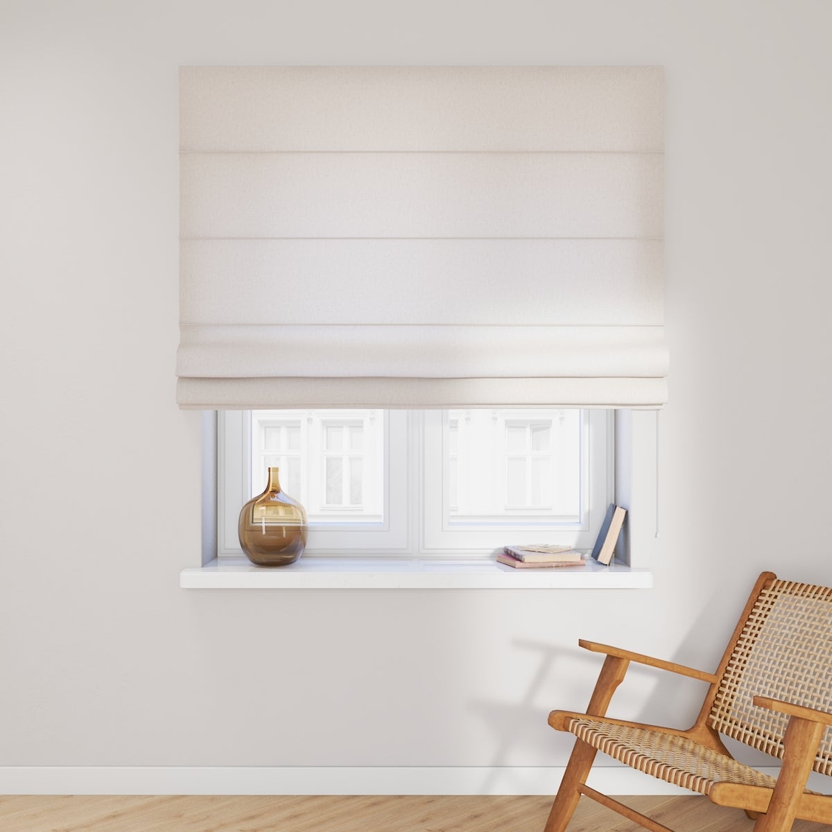 Romeinse jaloezie Loneta grijs en beige, 120x160 cm