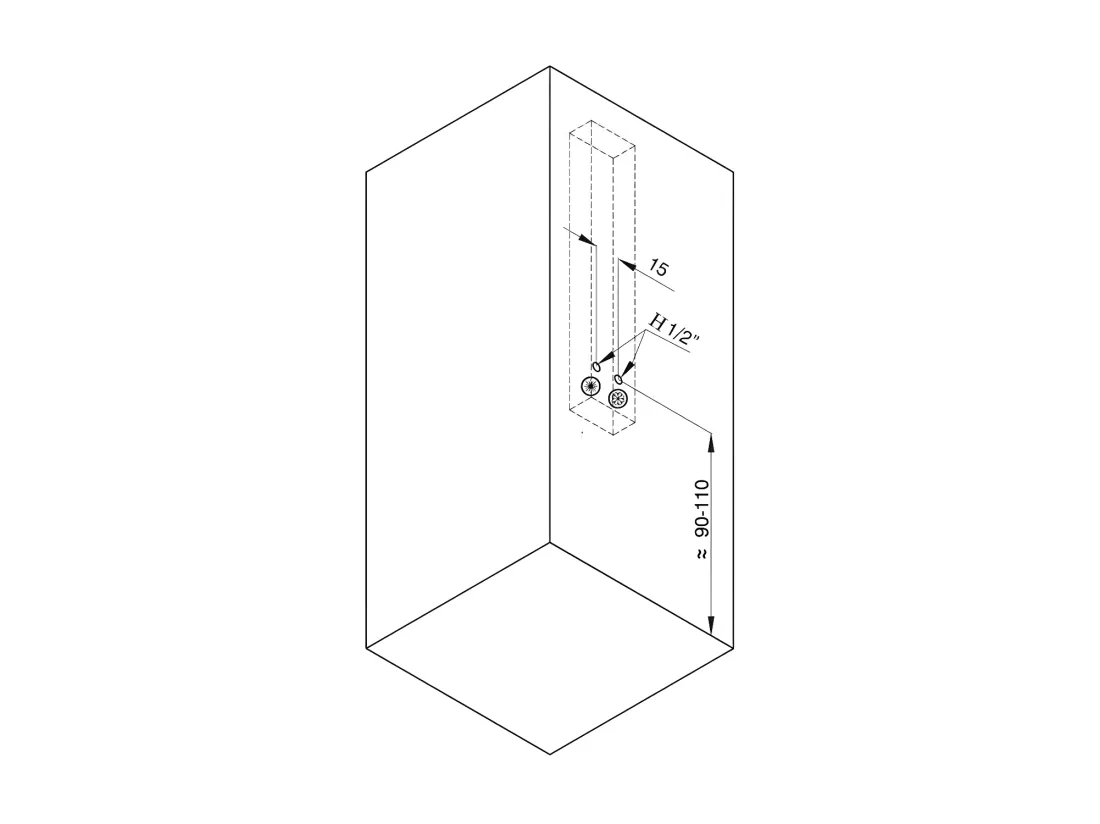 Colonne de douche mitigeur LOOP Chrome