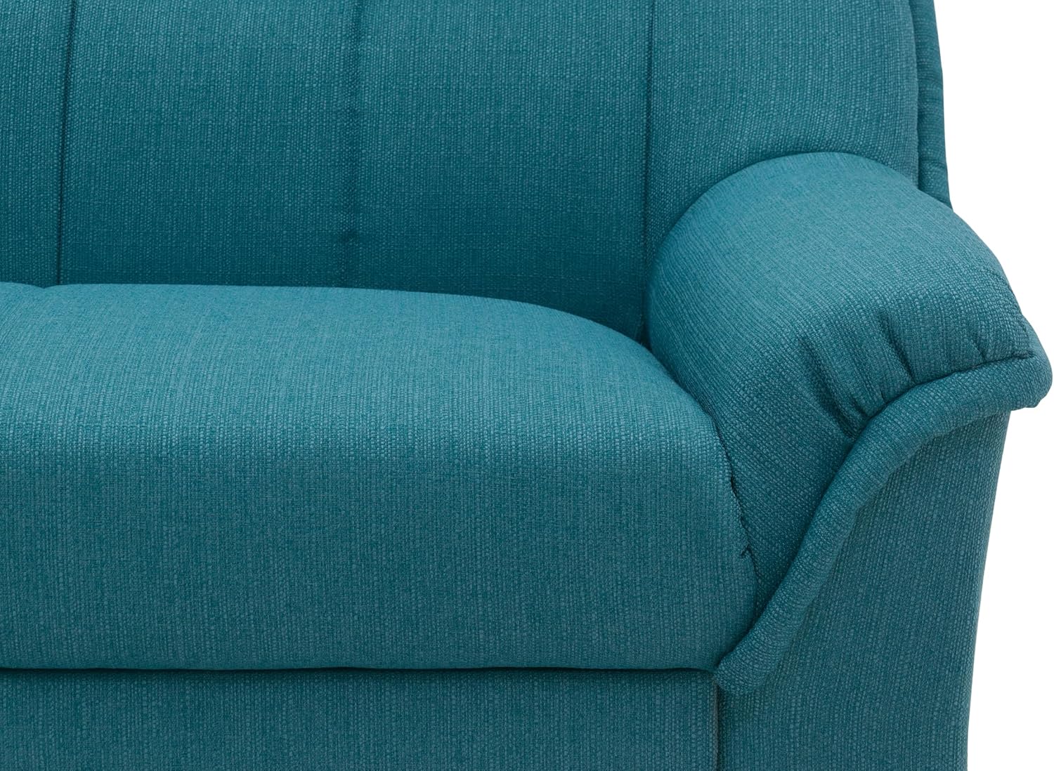 DOMO. collection Ecksofa Berlin, Zeitlose Eckcouch, 3 Sitzer Links mit Schlaffunktion und Federkern-Polsterung, Sofa in L-Form, Couch, 205 x 250 x 89 cm, Petrol