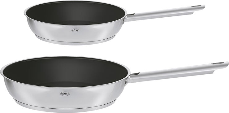 Rösle Stegepandesæt Elegance 20 28 cm Keramisk non-stick Stål/sort