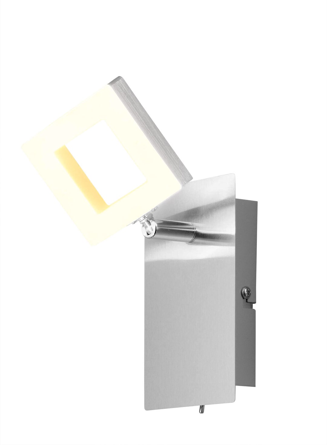 casaNOVA LED Wandleuchte mit 1 Spot REAL II silberfarbig