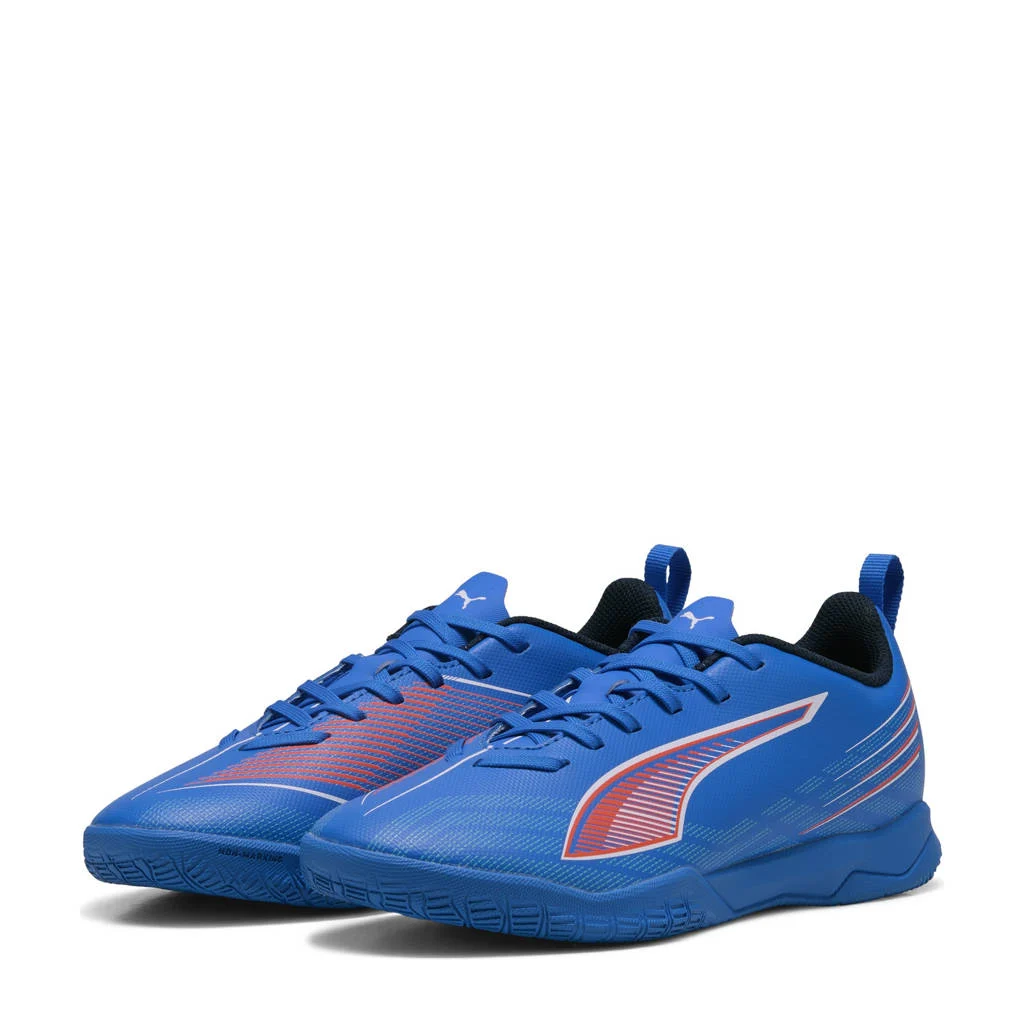 Puma ULTRA 6 Play IT junior zaalvoetbalschoenen kobaltblauw/wit/rood