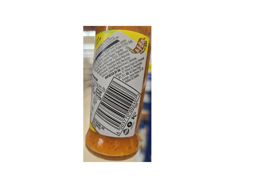 MOLHO PERI-PERI NANDO'S LIMÃO E ERVAS 125G