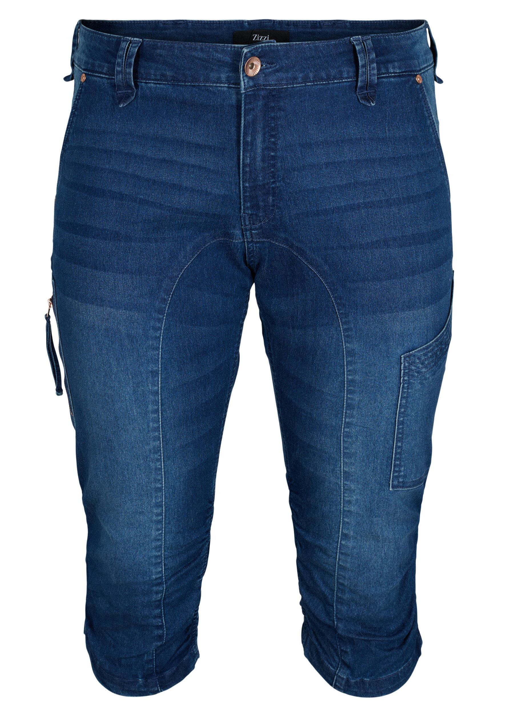 Slim fit capri jeans med lommer